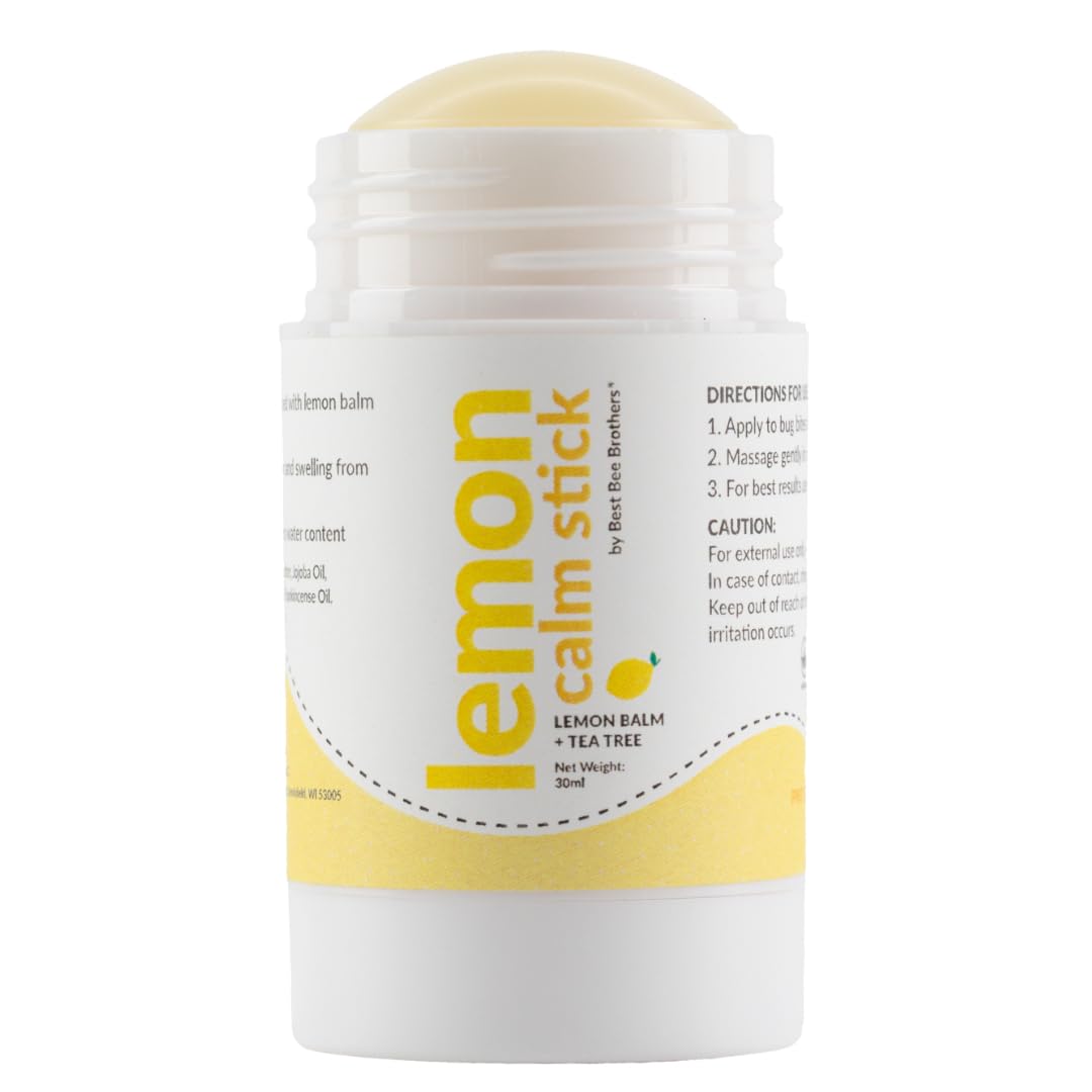 Best Bee Brothers Lemon Calm Stick, Lemon Balm & Tea Tree Bug Bite & Itchy Skin Relief Balm