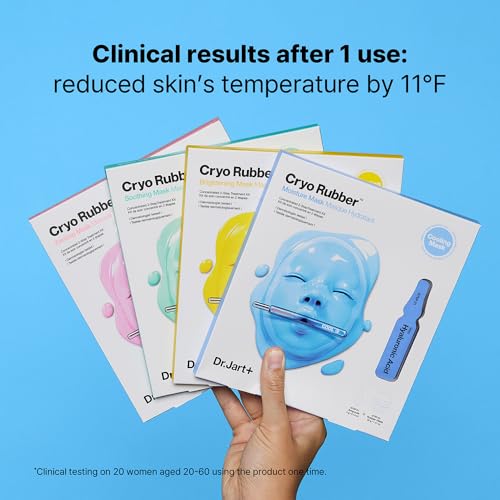 Dr.Jart+ Cryo Rubber Korean Face Mask with Moisturizing Hyaluronic Acid | Korean Skin Care | Travel Size, 1 Pack