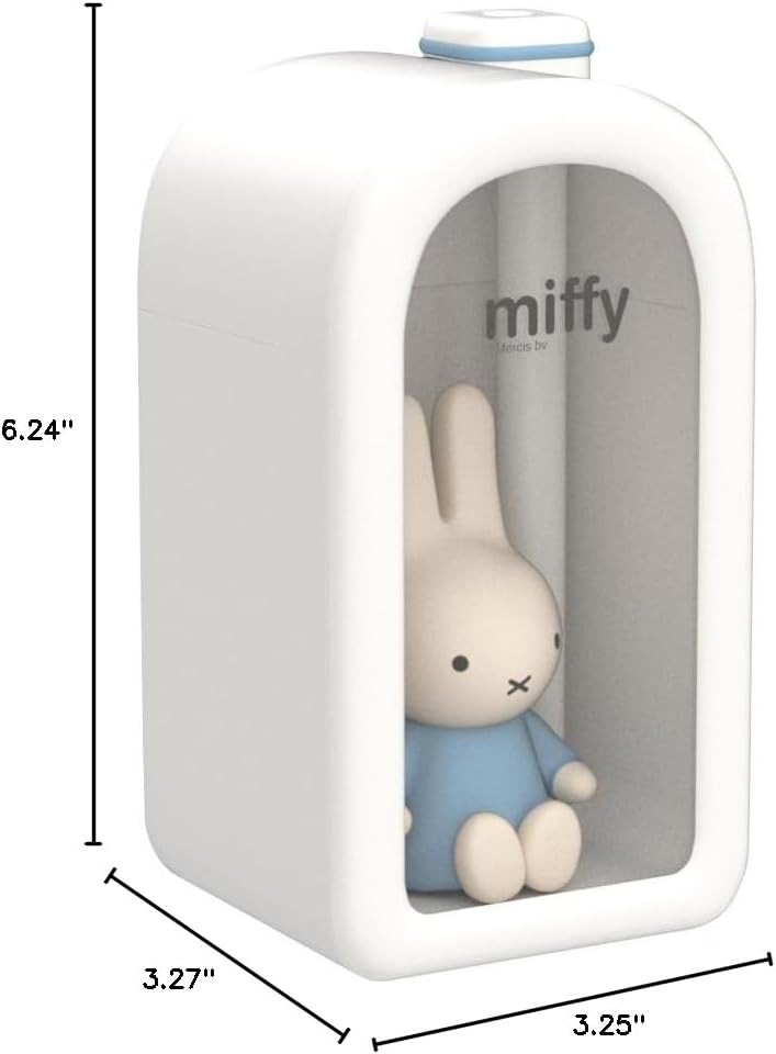 Mipow X Miffy Cool Mist Humidifier - Ultrasonic Quiet, Mini Cute Humidifier with Night Light, 380ml Humidifiers for Bedroom/Babies Nursery/Office