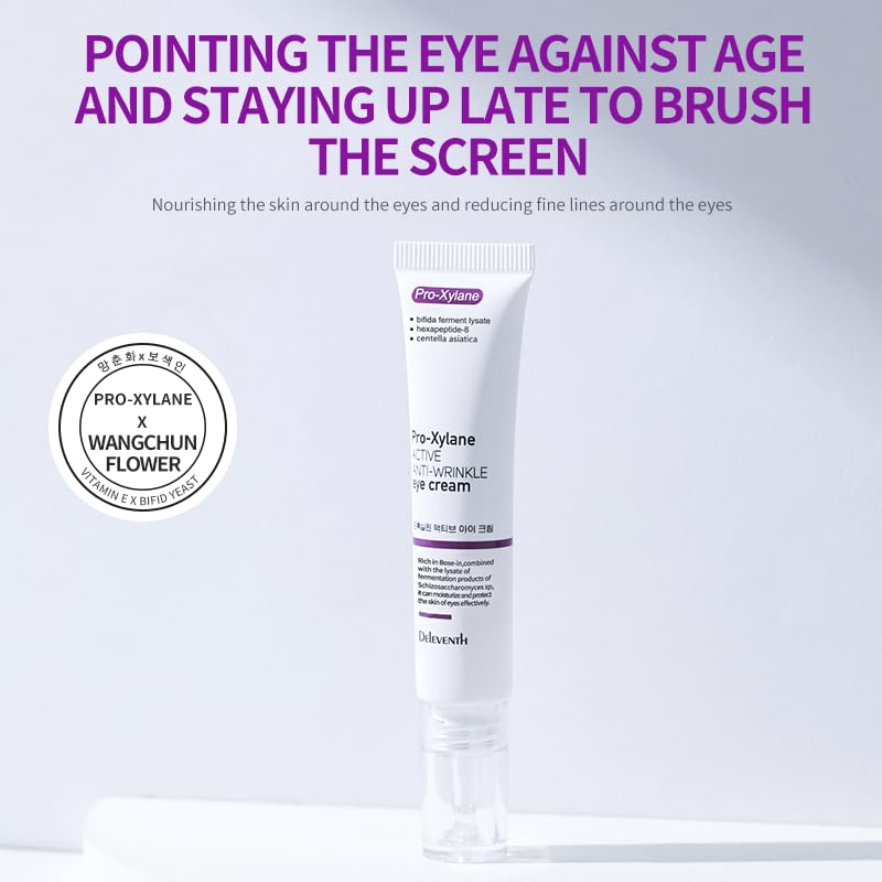 Korea Active Anti-Wrinkle Eye Cream 20g / Anti-Aging, Fade Fine Lines, Remove Dark Circles, Moisturizing and Repair Eye Skin, Prevent New Wrinkles, Rejuvenate and Tighten Delicate Eye Area