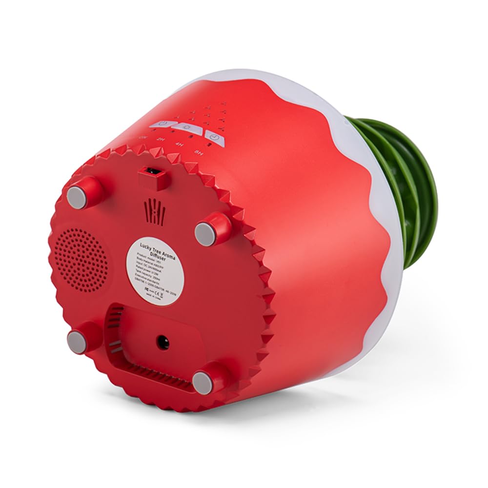 Rain Cloud Essential Oil Diffusers Rotatable,Water Drip Rain Lucky Tree Humidifier Night Light with 7 Changing Colors for Relaxing Mood Water Drop Sound (yellow red)