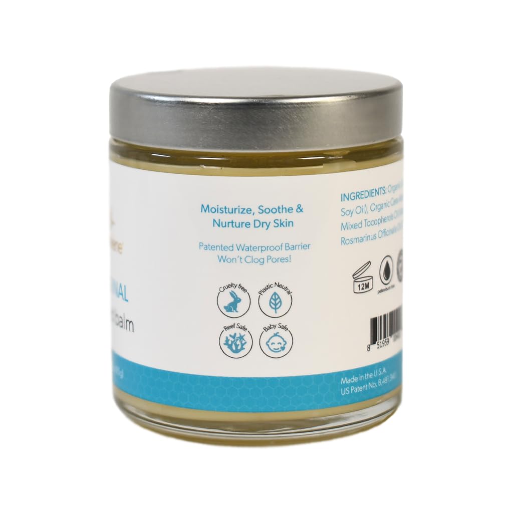 Waxelene Original Aerated Balm, Travel Jar, Organic Multipurpose Ointment the Petroleum Jelly Alternative Eczema Dry Sensitive Skin Face Moisturizer