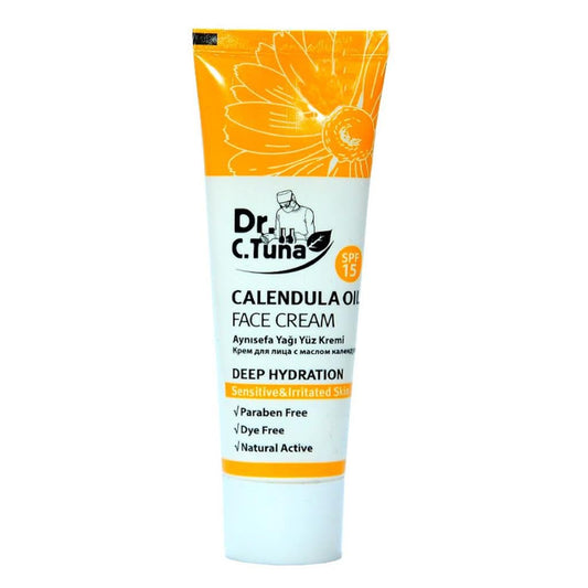 FARMASi DR. C. TUNA Calendula Oil Face Cream, Deep Hydration & Soothing Moisturizer for Sensitive Skin, 1.7 fl.oz / 50 ml