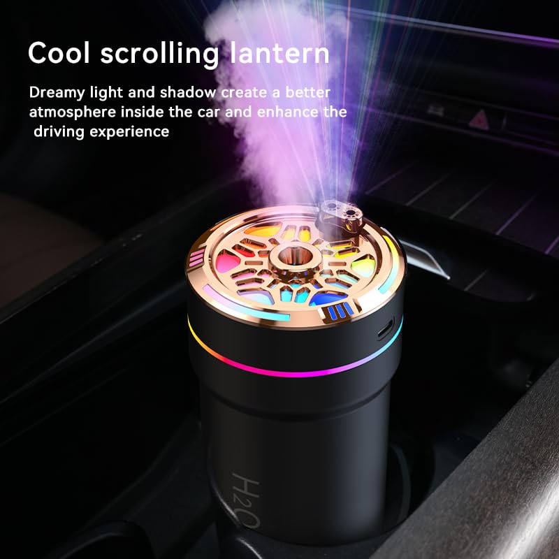 Sunny Smiles Humidifiers for room car,With Cool Mist USB Powered Car Auto Start/Stop,Quiet Air Humidifiers,Starry Sky Projector adds romance, timed shut-off,Portable,Continuous Intermittent Mist