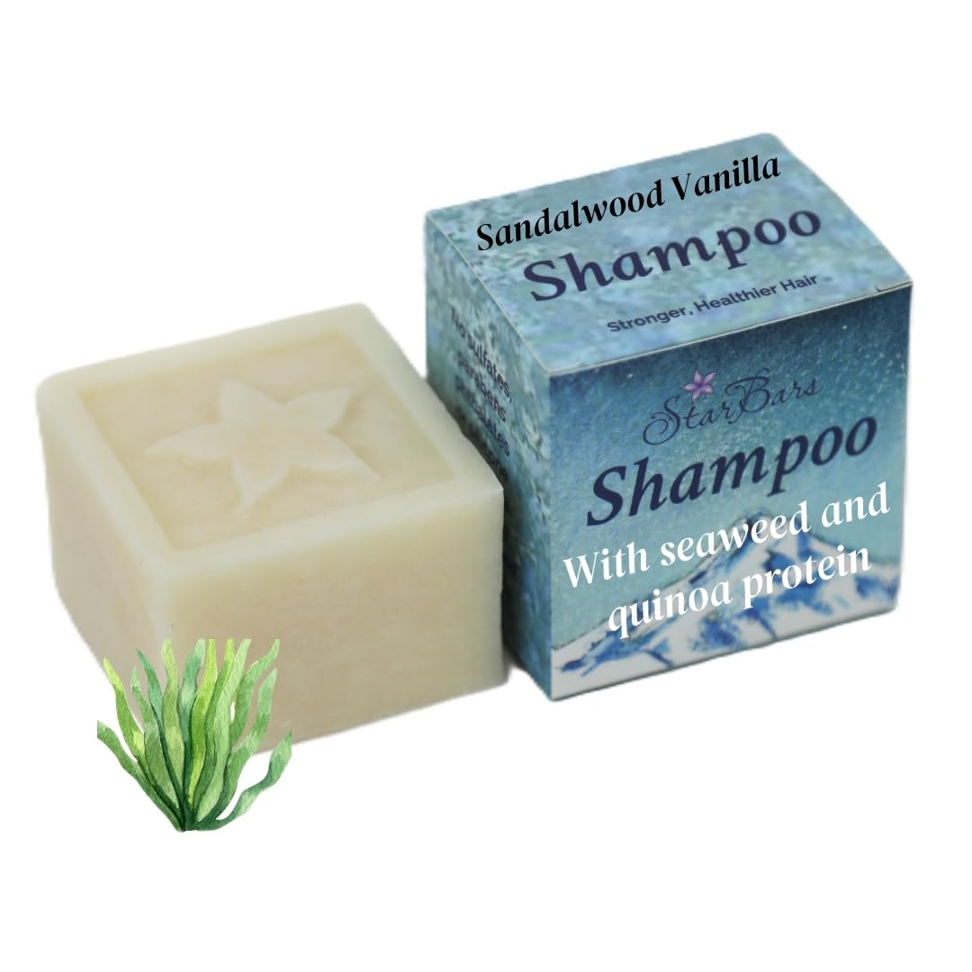 StarBars Protect Shampoo Bar - For Dry, Delicate or Color Treated Hair - Sandalwood Vanilla - With Argan Oil - Sulfate-Free, Silicone-Free, No Parabens or Phthalates - Made in the USA - 2.5oz