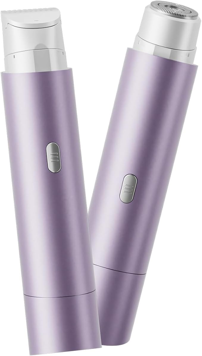 2 in 1 Womens Razors Shaver Bikini Tnimmer, Women Electric Razors for Shaving Underarms Leg Pubic Facial Hair Removal for Waterproof Wet and Dry IPX8