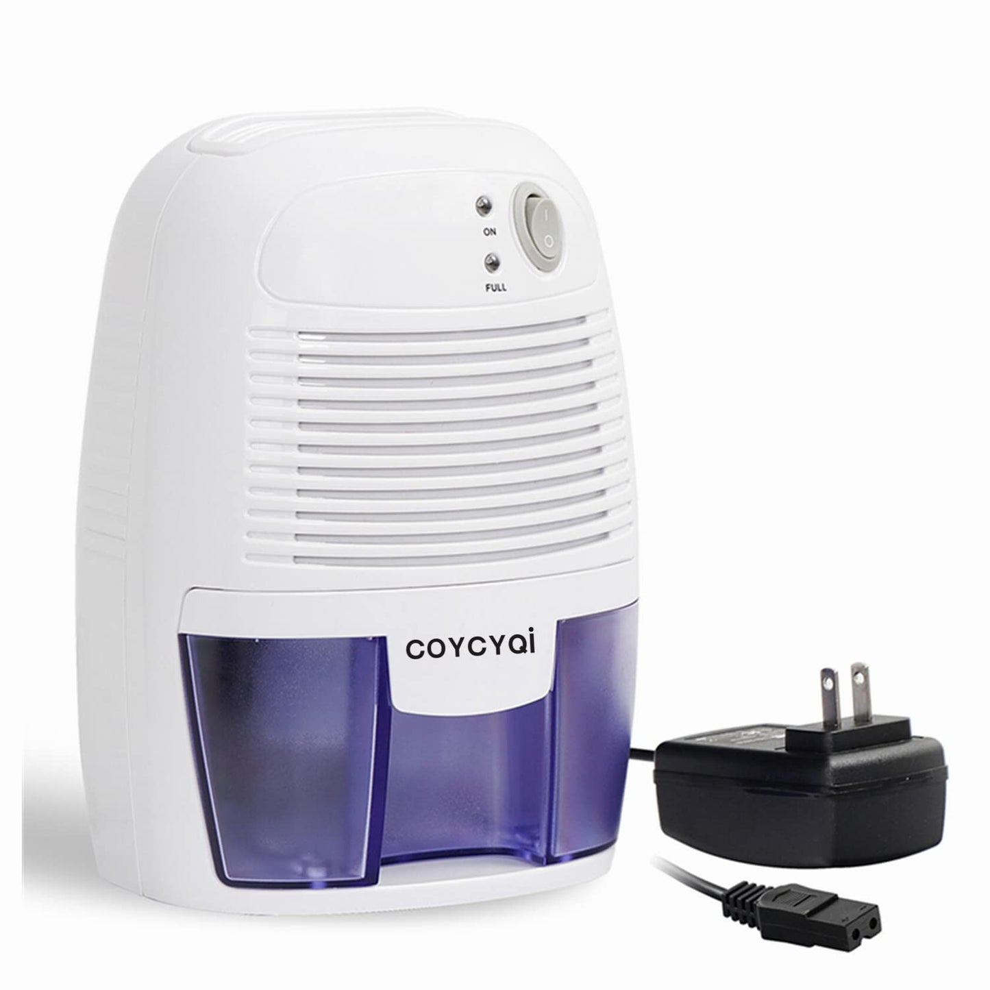 COYCYQI Small Dehumidifier,12V3A adapter,1200 Cubic Feet (215 sq ft) Portable Mini Dehumidifier Quiet Use for High Humidity in Home, Bathroom, Bedroom, Office, Basements, Wardrobe Closet,RV