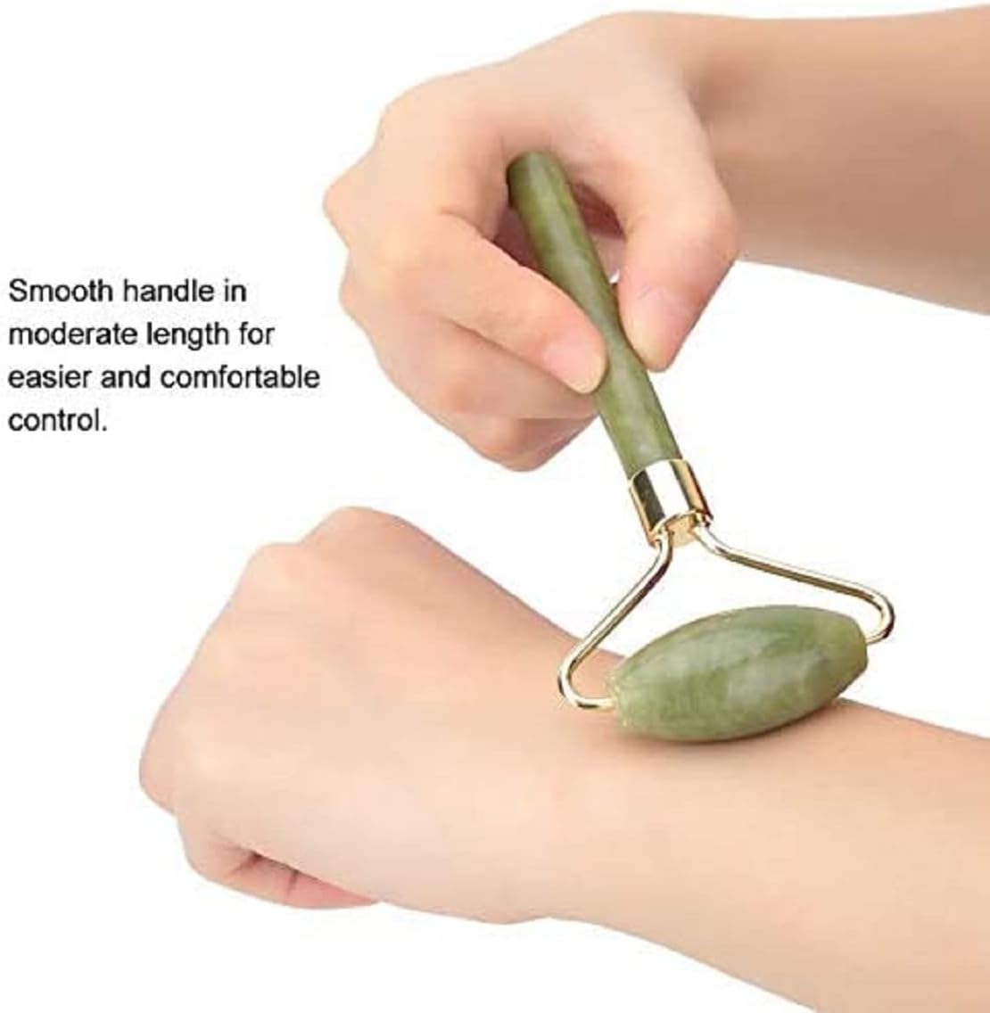 fuvooi Jade Gua Sha Facial Massager Set - 5 in 1 Skin Care Tools with Roller and Massager