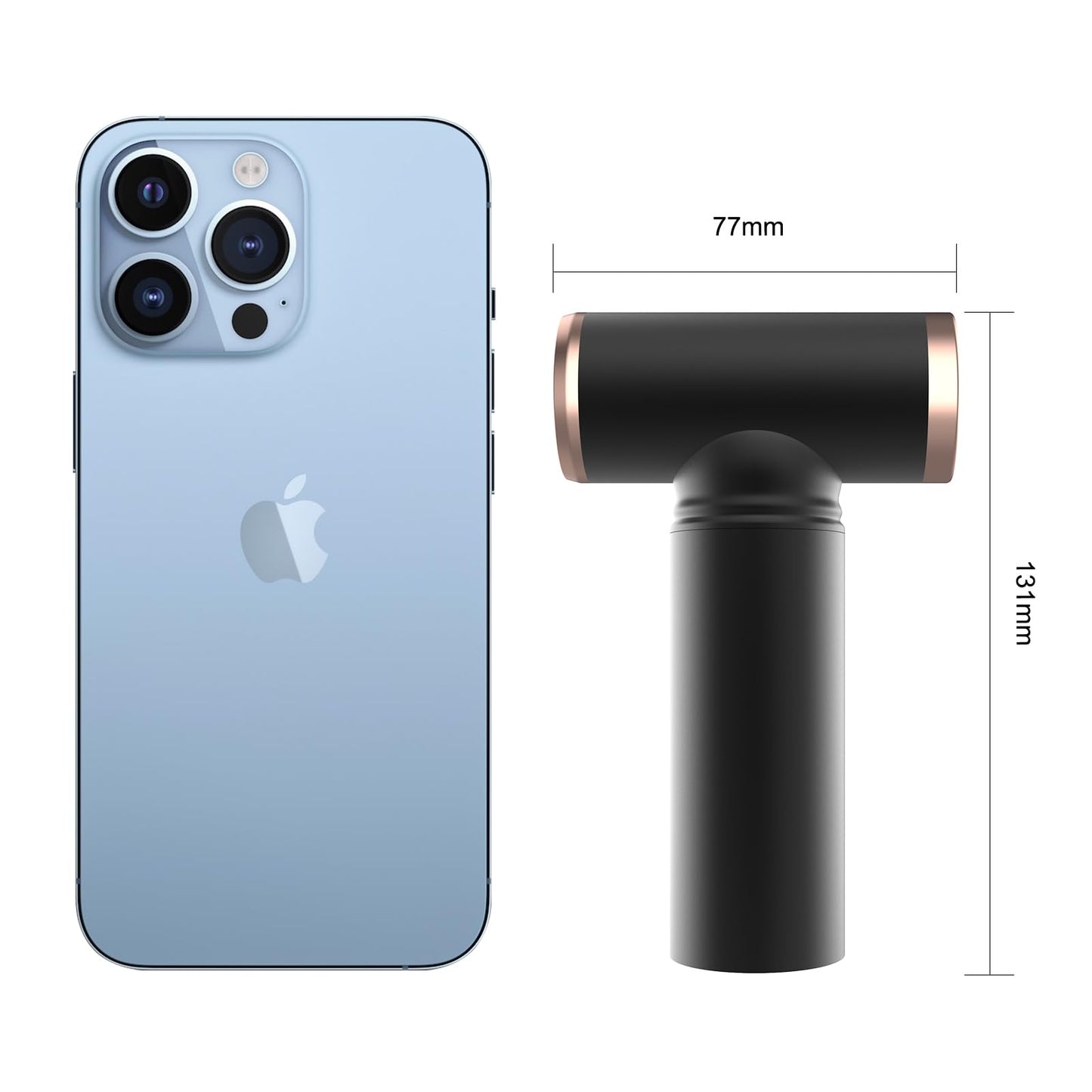 Concare Cordless Hair Dryer No Hot Air, Mini Blow Dryer, Aluminum Air Duster Keyboard Cleaner for Computer Keyboard Electronics Cleaning, Outdoor Hiking, Camping, Air Cushion Inflation (093)