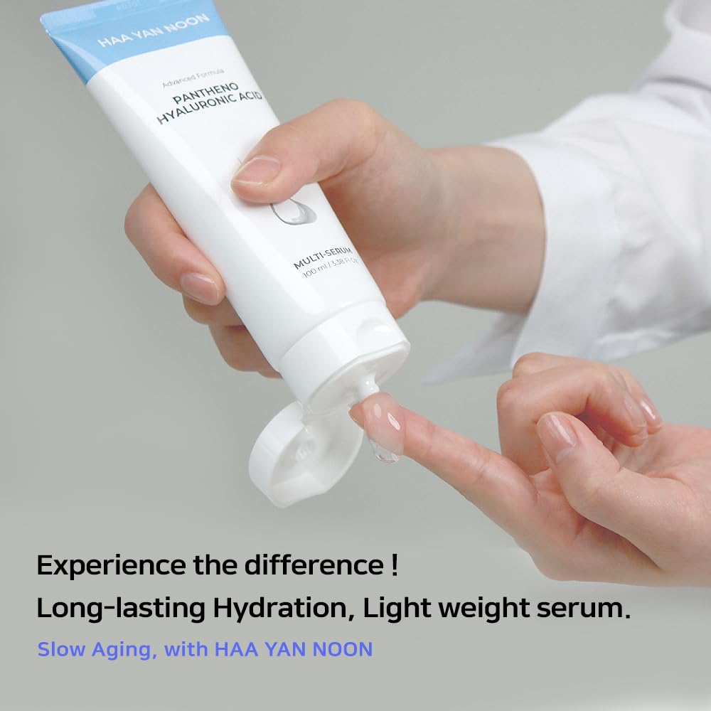 HAA YAN NOON Pantheno Hyaluronic Acid Multi-Serum, 3.38 fl. Oz/ 100ml, as Toner,Emulsion,Essence at once, Korean Skincare