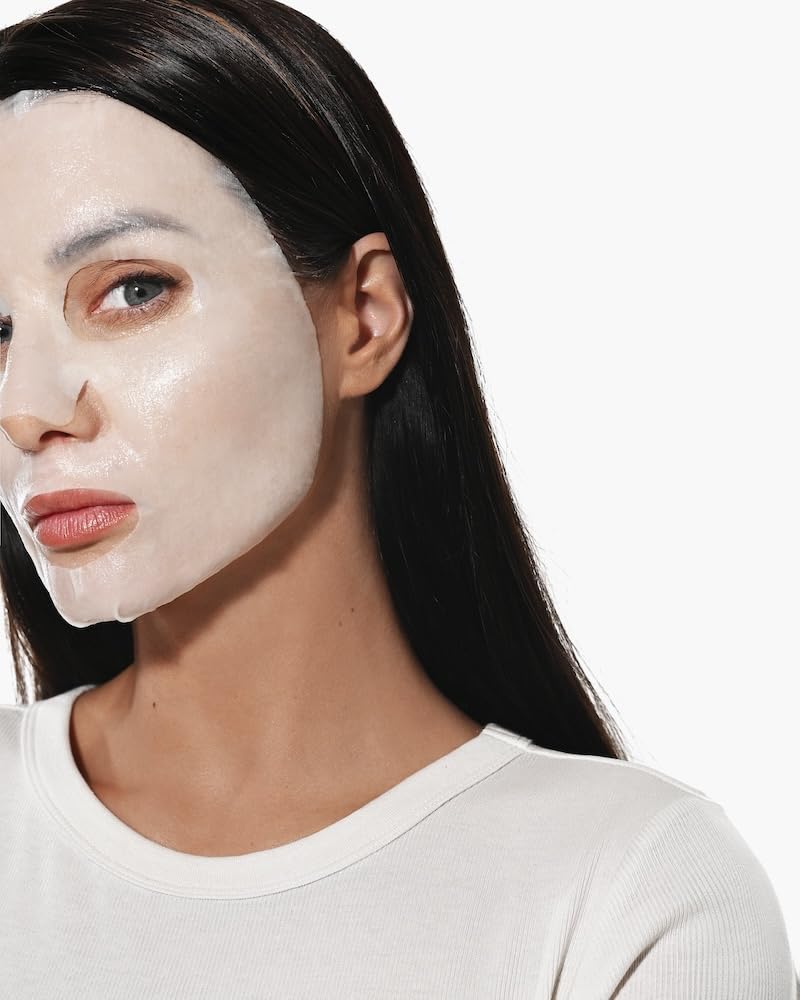 BJN Cosmetics Luxury (5pack) Hydro Cellulose Lotion Facial Sheet Masks for Skin Care & Beauty - Natural Ingredients for Deep Hydration, Moisturizing, Rejuvenation, and Radiance