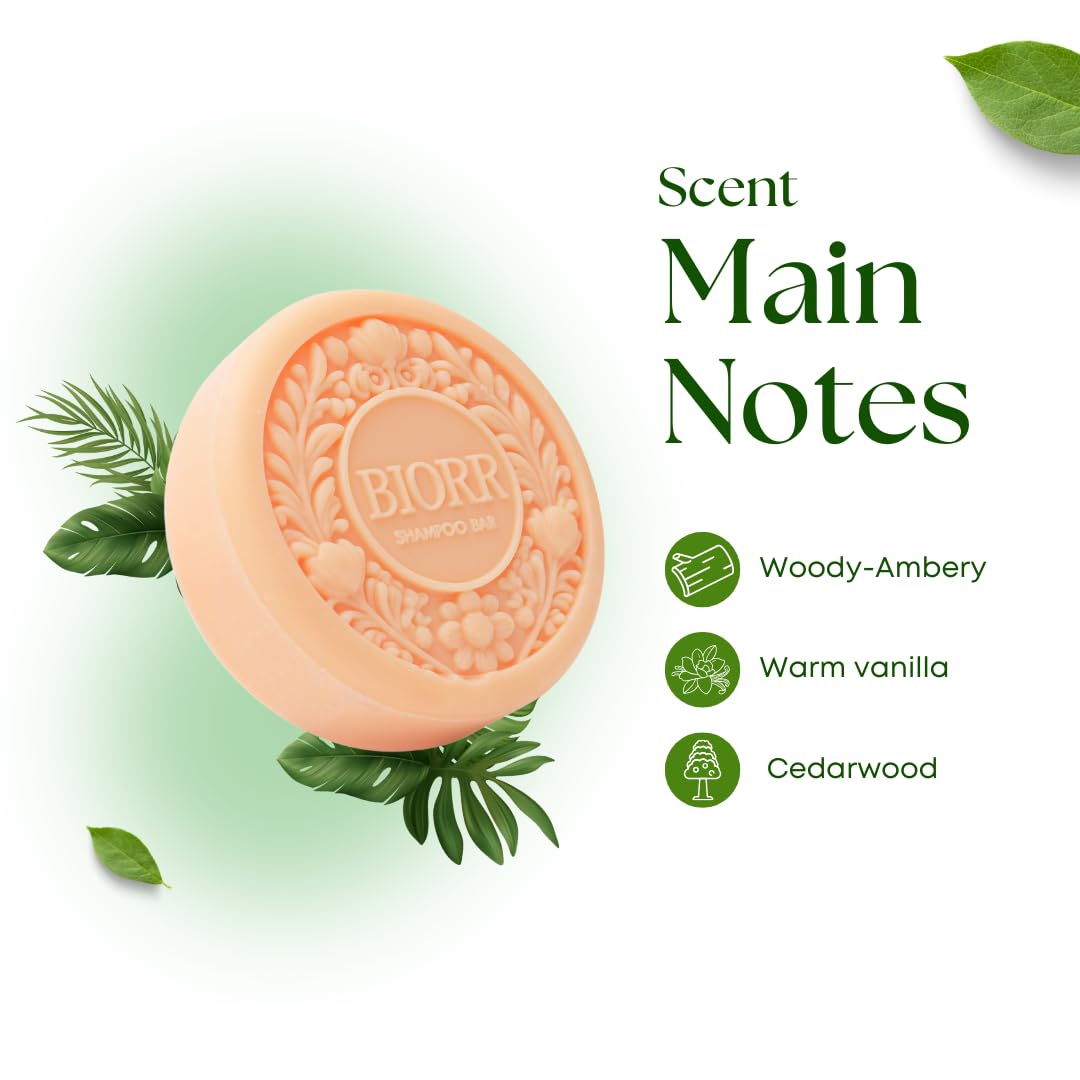 Color Protection & Deep Moisturizing Shampoo & Conditioner Bar Set – For Dry & Color-Treated Hair | Enriched with Argan Oil & Pomegranate Extract | 2 x 3.5 oz (Bars) | BIORR | Vegan, Sulfate-Free