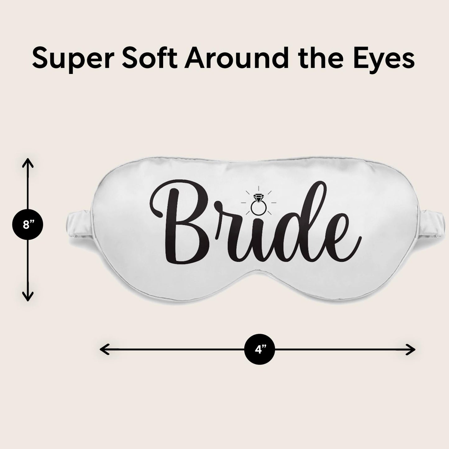 Ethisa Bride and Groom Eye Mask Set - Super Soft Fabric for Sleep - Newlywed Wedding Fit for The Mr and Mrs - Honeymoon Couples Just Married Black and White Gift Set