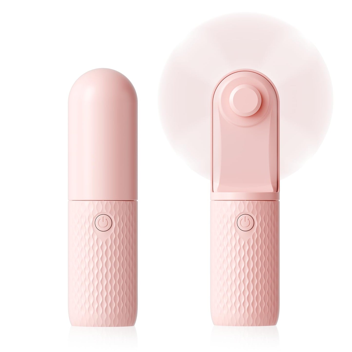 Handheld Mini Fan, Rechargeable Battery Operated small Portable Fan Up to 15 Working Hours, Powerful Safety Design Pocket Fans for Travel/Outdoor/Concert/Beach/Make-up, Gifts for Mom, Teens, Pink