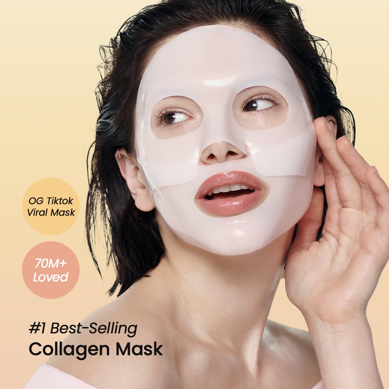 BIODANCE Bio-Collagen Real Deep Mask, Hydrating Overnight Hydrogel Mask, Pore Minimizing, Elasticity, Plumping Improvement, Korean Skincare, Stocking Stuffers for Teen Girls | 1.19oz(34g) x 4ea