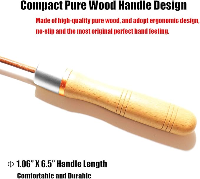 Ahomie Leather Jump Rope, Adjustable Skipping Jumping Ropes, with Rotary Bearing and Pure Wood Handles, for Gym & Home Fitness Workouts