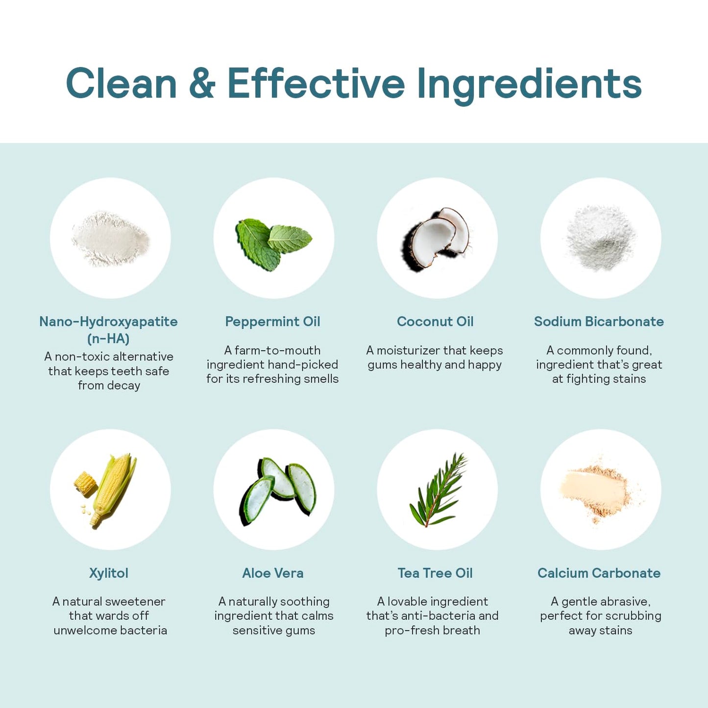 HUPPY Toothpaste Tablets, Nano Hydroxyapatite Toothpaste - Natural Whitening, Fluoride Free and Remineralizing Tablets - Travel Hydroxyapatite Tabs, 62 Count