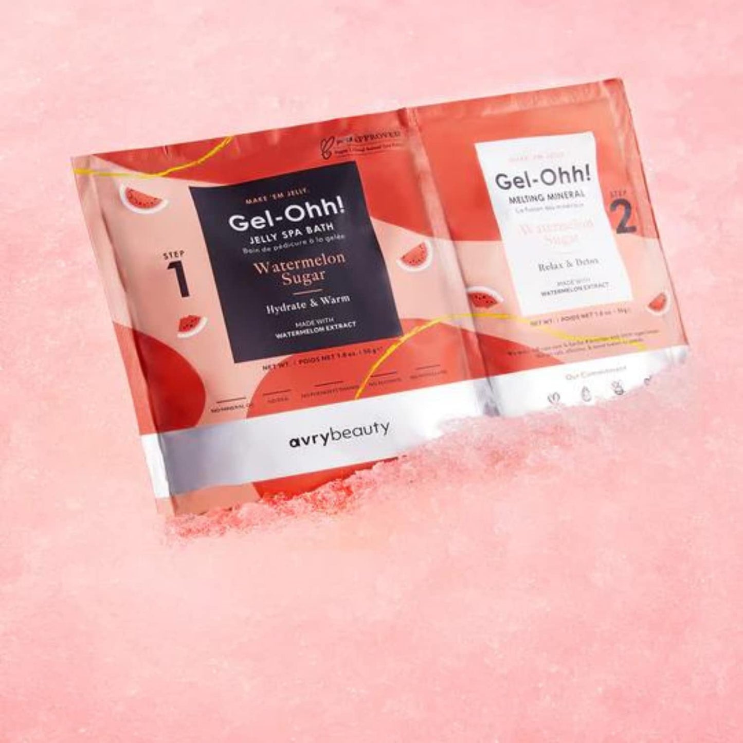 AVRYBEAUTY Gel-Ohh Pedicure- Watermelon Sugar, Watermelon Scented, Jelly Pedicure, Melting Minerals, Salon Services, Pedicure, Salon Pedi, Relaxtion, Heat Therapy, Foot Care