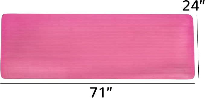 1/2-Inch Extra Thick High Density Anti-Tear Exercise Yoga Mat with Carrying Strap, Multiple Colors