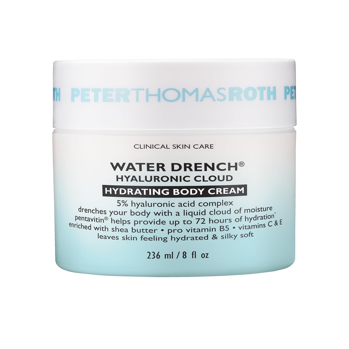 Peter Thomas Roth | Water Drench® Hyaluronic Cloud Hydrating Body Cream | Hyaluronic Acid Body Moisturizer For Dry Skin, Up to 72 Hours of Hydration