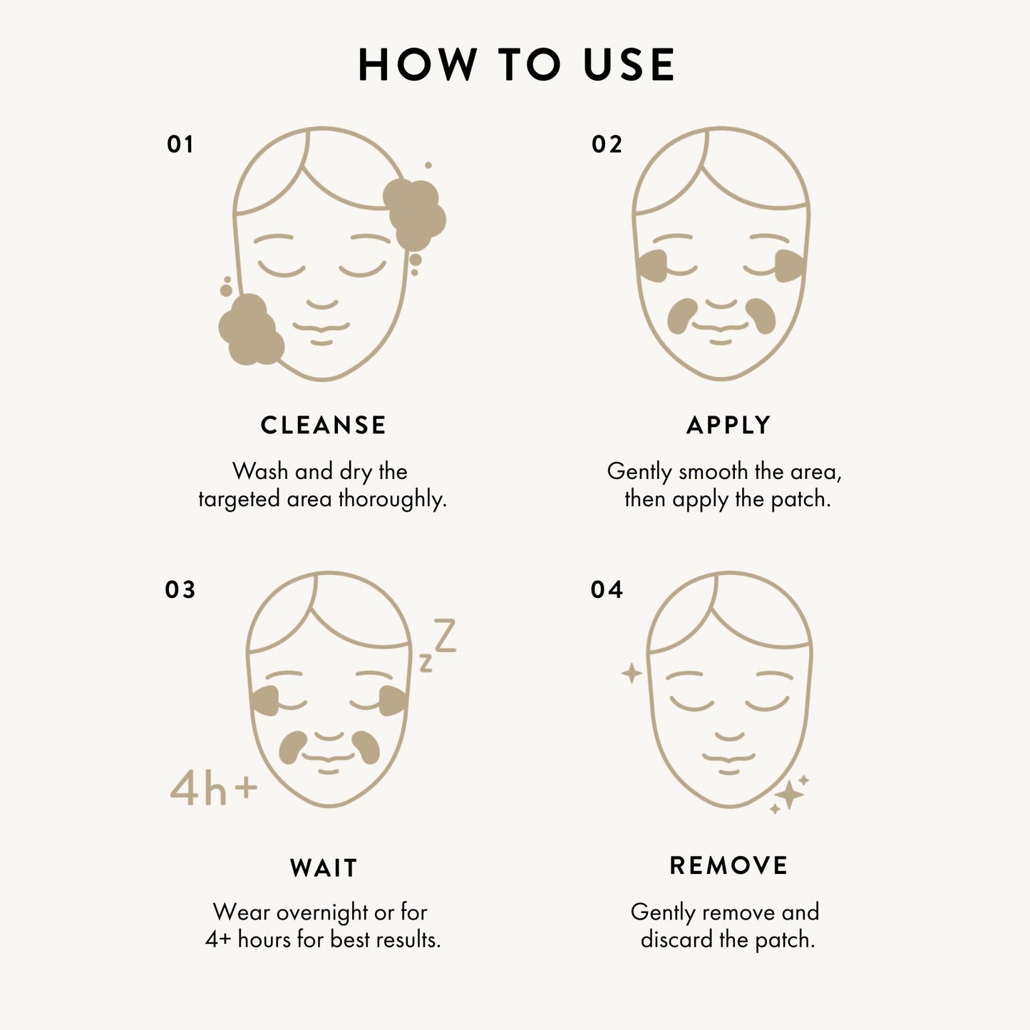 K+ Wrinkle Patches for Marionette, Smile Lines with Hyaluronic Acid, Adenosine and Peptides - Korean Overnight Mindful-Aging Facial Stickers (60 Count)