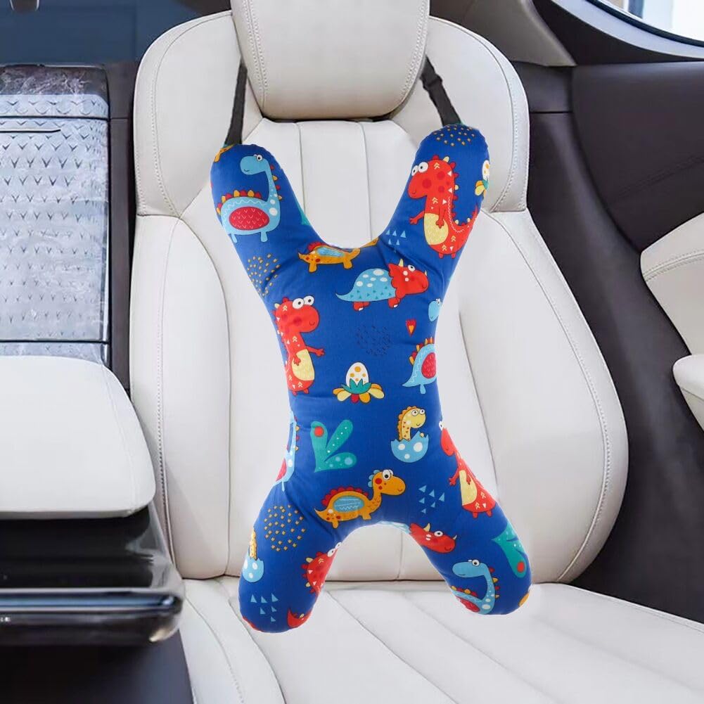 X-Shape Car Seat Pillow for Kids and Adults Universal Car Sleeping Head Support Aircraft Travel Pillows Travel Neck Rest Car Seat Pillow Neck Support Pillow for Carseat Long-Distance Sleeping