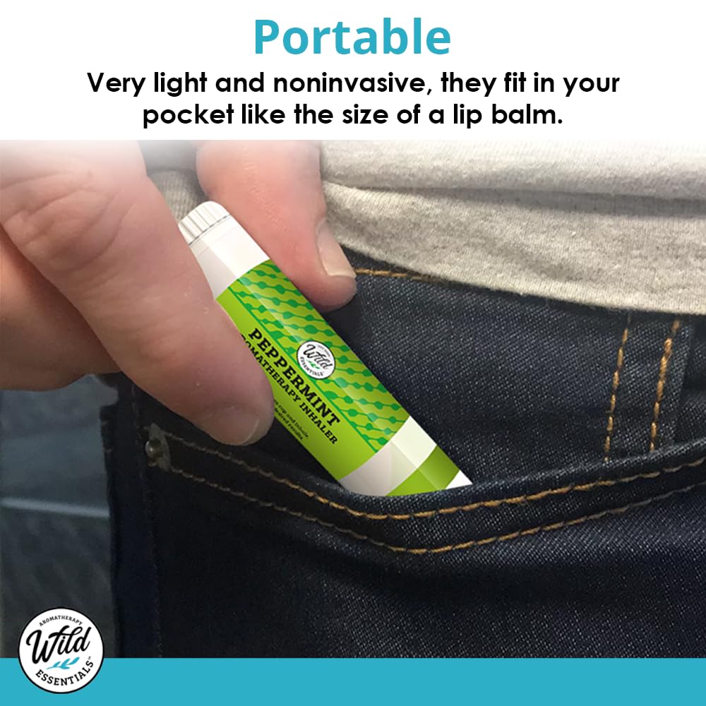 Wild Essentials 3 Pack of Breathe Easier Aromatherapy Nasal Inhalers Made with 100% Natural, Premium Grade Essential Oils, Allergies, Sinus, Clearing