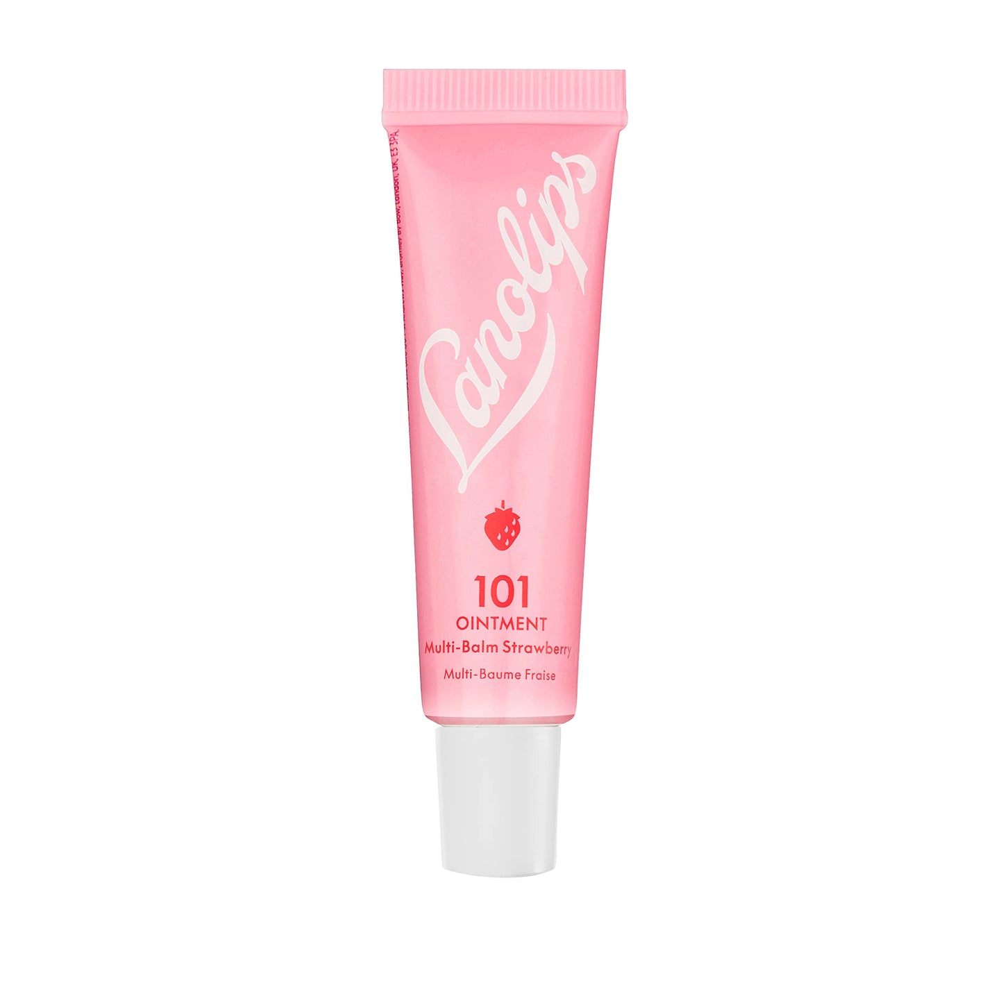 Lanolips 101 Ointment - Lanolin Lip Balm for Smooth, Hydrated & Healthy Lips - Multipurpose Lip Ointment with Lanolin Oil for Dry Lips, Cuticles & More - Strawberry (0.52 oz)