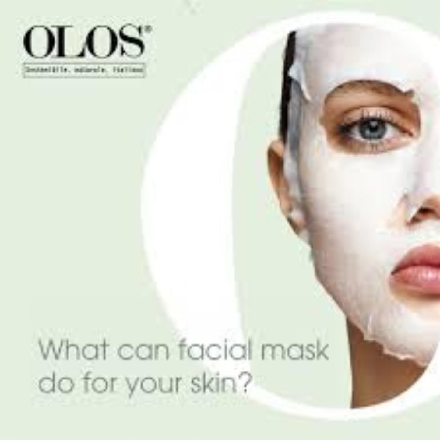 OLOS Moisturizing Cellulose Mask, 0.67 oz - Sheet Masks with Indian Ginseng, Hyper-Fermented Aloe - Antioxidant, Protective and Hydrating Face Mask