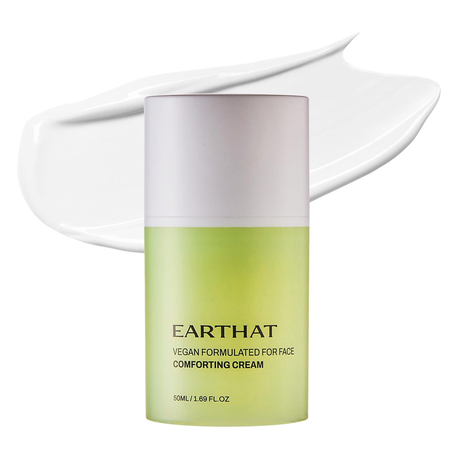 EARTHAT Panthenol Cream – Korean Skincare for Glass Skin with Airless Pump, 1.69oz | Hydrating Face Moisturizer with Centella Asiatica and Hyaluronic Acid | Soothing Barrier Repair Cream
