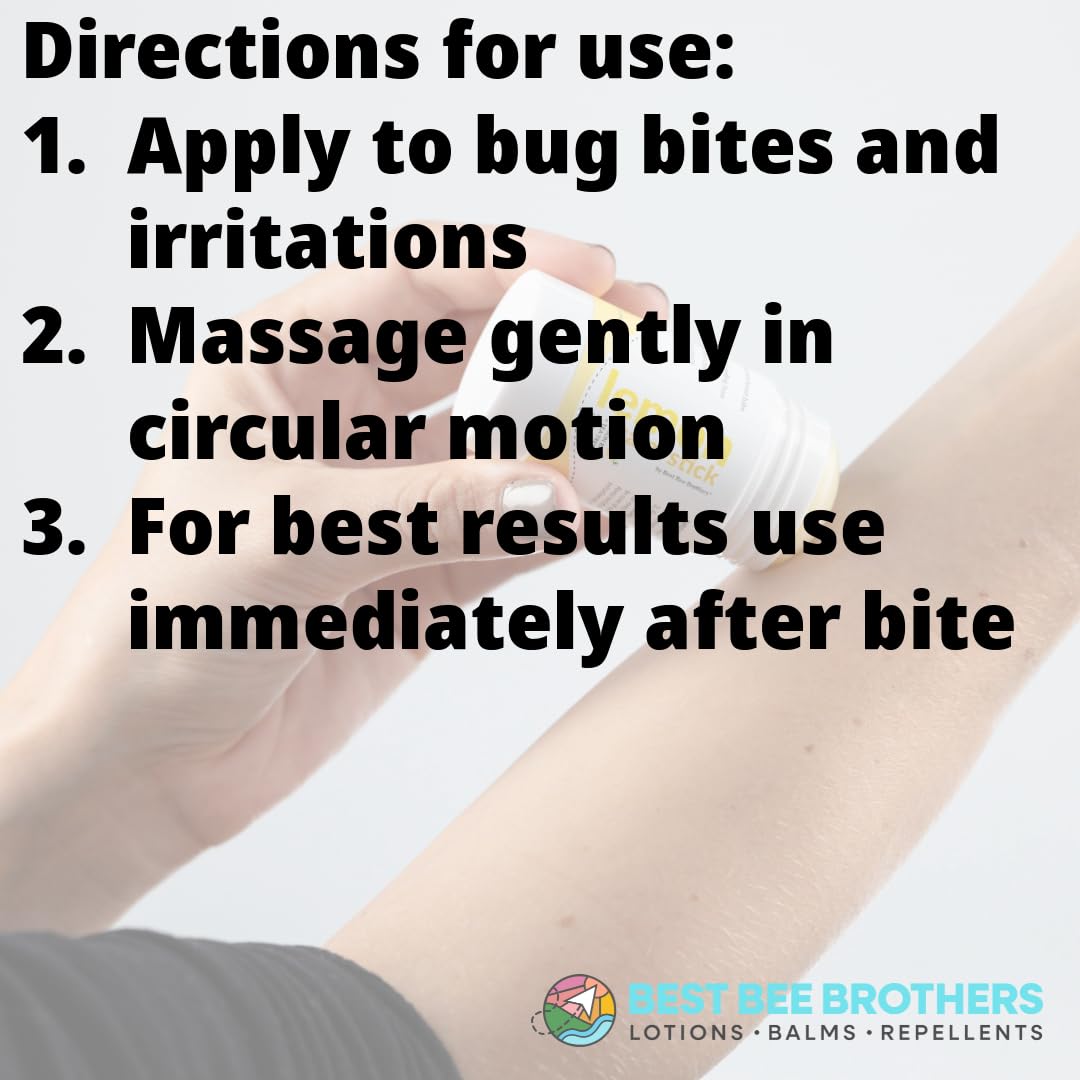 Best Bee Brothers Lemon Calm Stick, Lemon Balm & Tea Tree Bug Bite & Itchy Skin Relief Balm