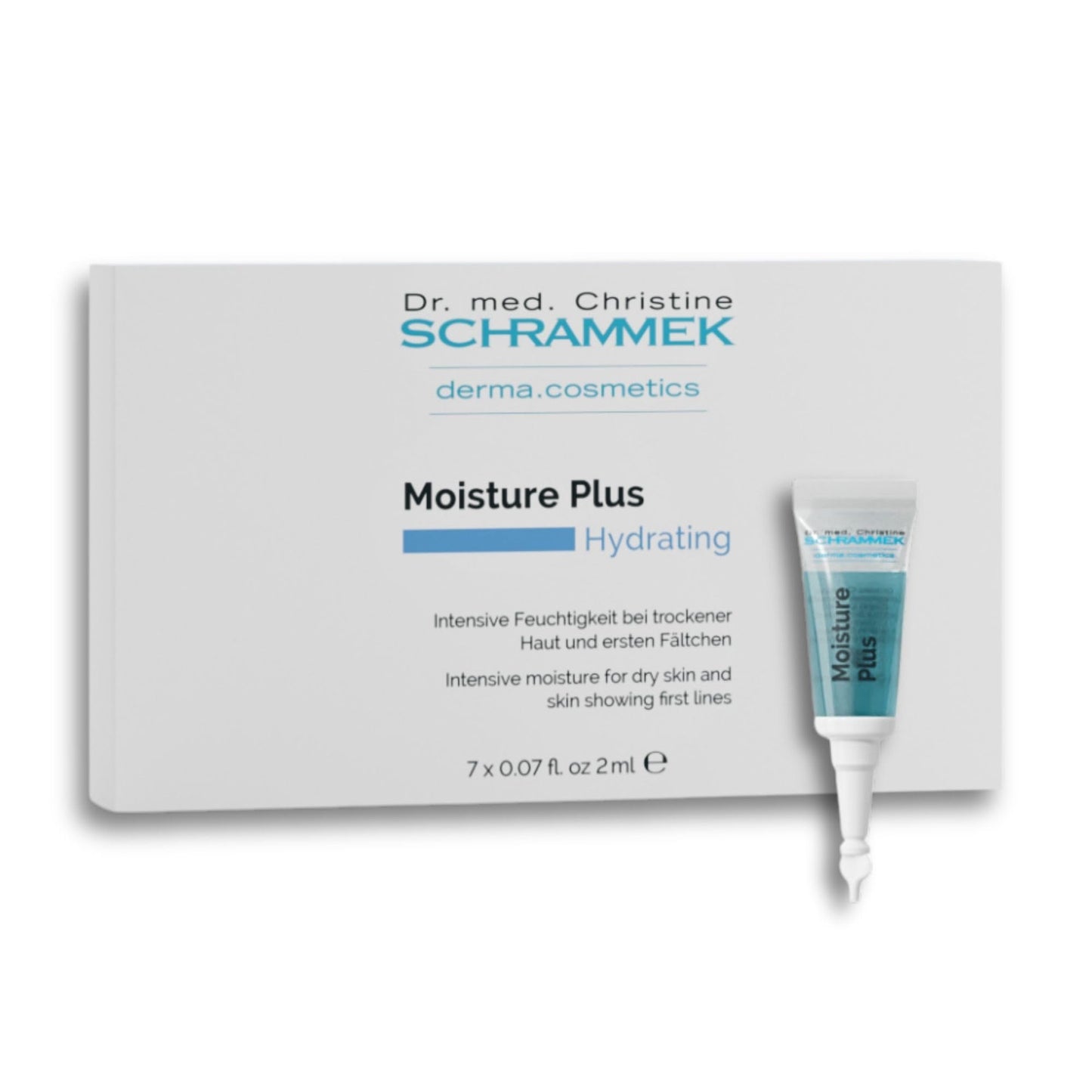 Moisture Plus Ampoules (7 x 0.07 fl oz) – Intense Hydration for Dry & Dehydrated Skin – With Hyaluronic Acid & Paracress Extract – Smooths Fine Lines – Firms & Refreshes – Dr. Schrammek