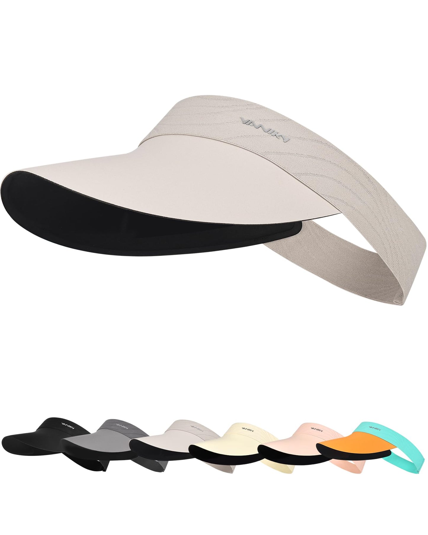 YANIKY Visor Hats for Women/Men Sun Protection UPF 50+ Lightweight Sport Sun Hats Adjustable Empty Top Cap Ponytail Cap for Outdoor