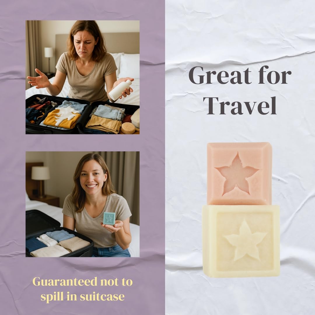 StarBars Protect Shampoo Bar - For Dry, Delicate or Color Treated Hair - Sandalwood Vanilla - With Argan Oil - Sulfate-Free, Silicone-Free, No Parabens or Phthalates - Made in the USA - 2.5oz