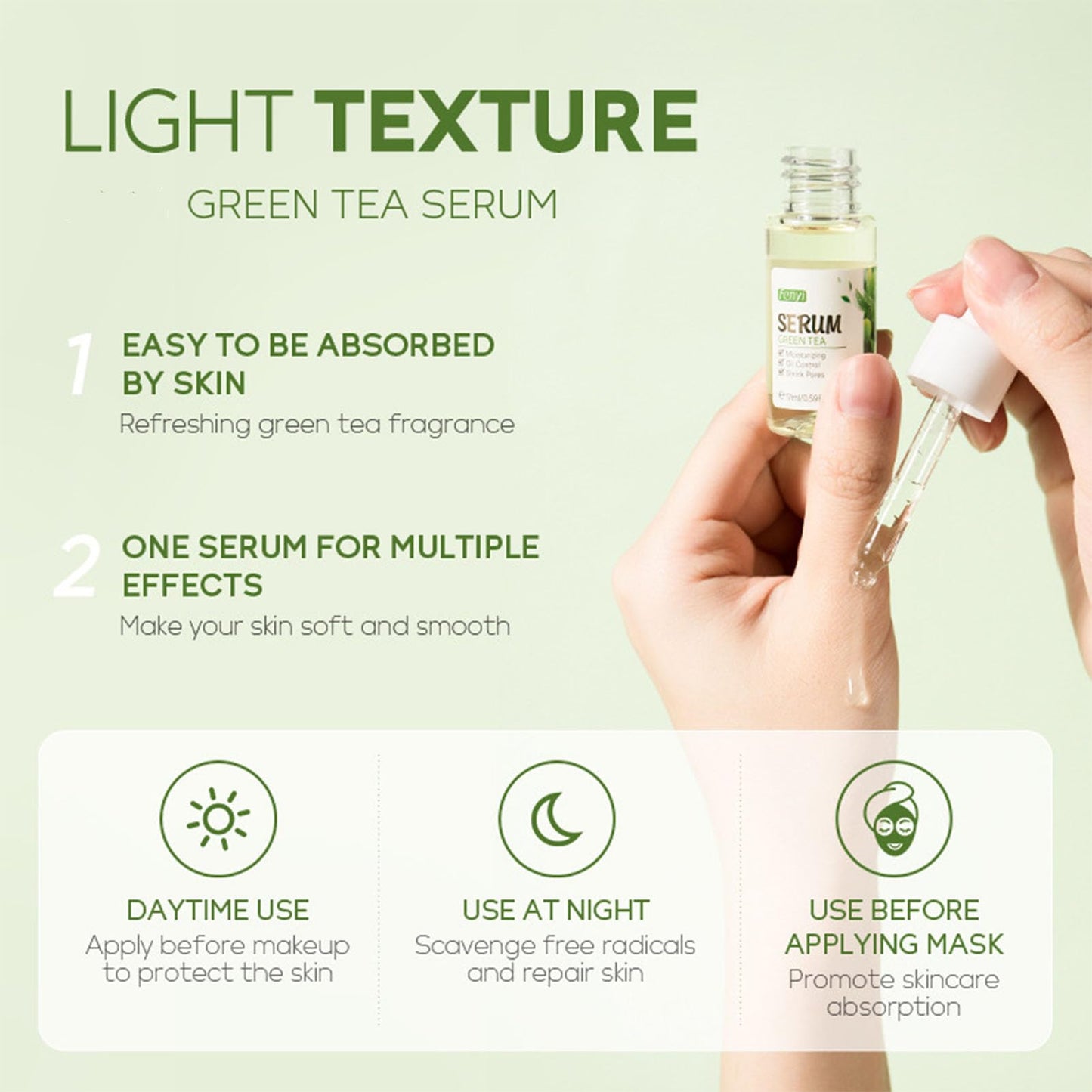 Green Tea Skincare Set, 5 Pcs Skincare Gift Set with Cleanser, Face Serum, Face Cream, Eye Cream, Toner , Skincare Kits For Teen Girls, Hydrating Facial Kit For Women