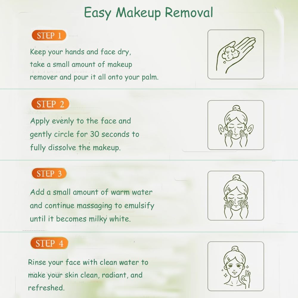 SSCDFDC Cleansing Oil Mini Natural Makeup Remover Portable 20pcs Gentle Moisturizing Cleansing Oil for All Skin Types, Travel with (Rose)