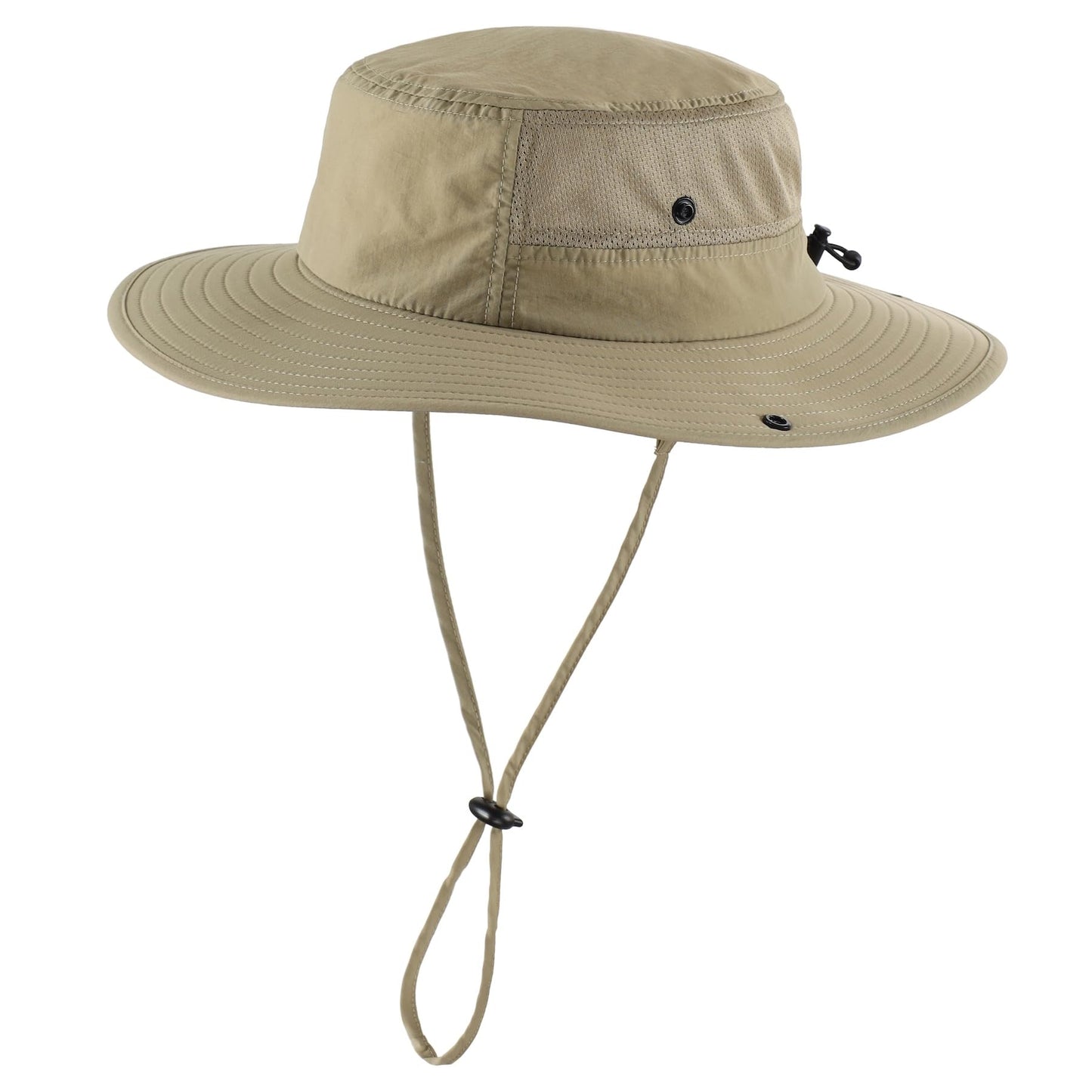 Home Prefer UPF50+ Mens Sun Hat Wide Brim Womens UV Protection Beach Bucket Hat Airy Fishing Hat Hiking Snap Up Cowboy Hat (Light Vert Khaki)