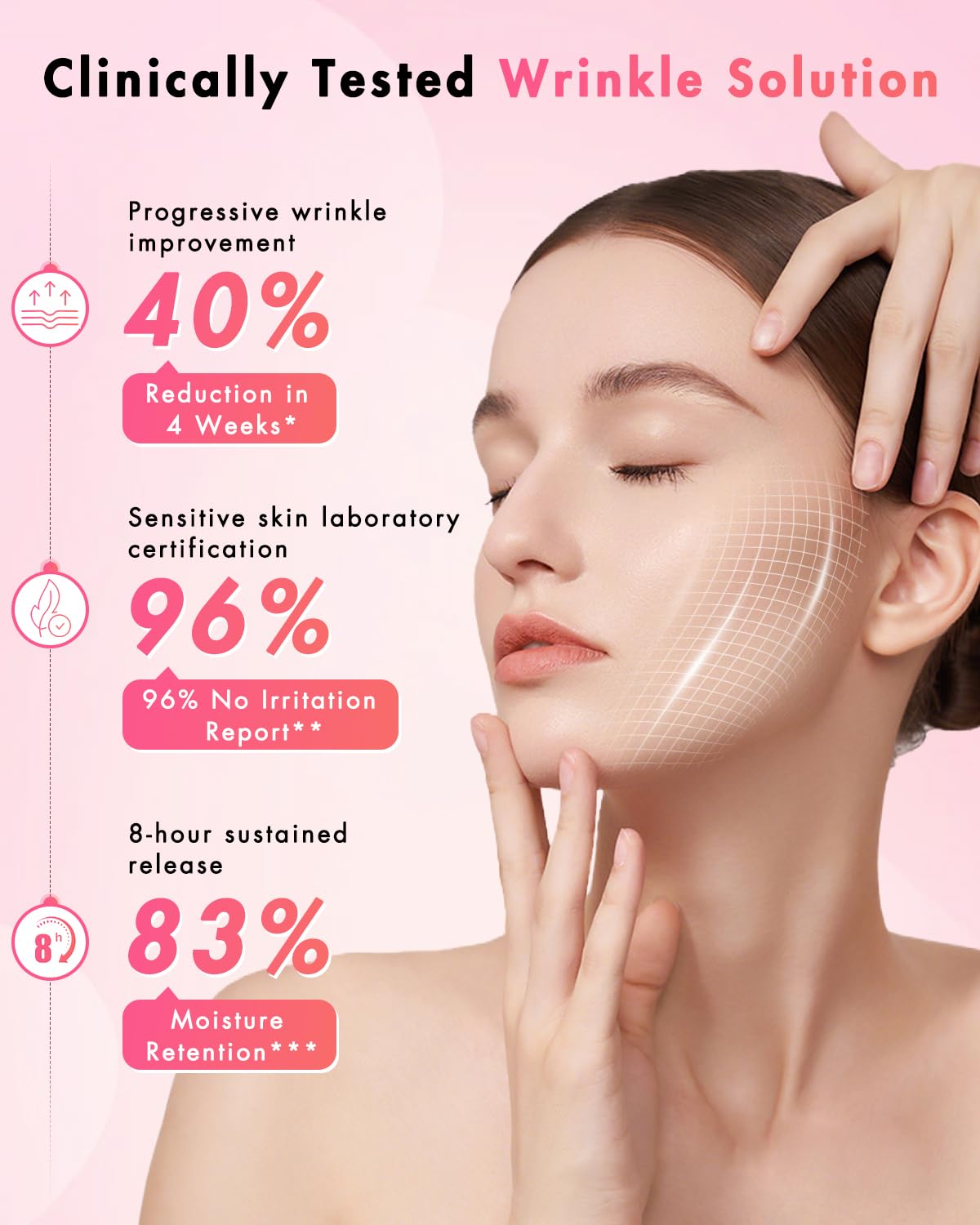 UKVOA Forehead Wrinkle Patches & Smile Line Patches, Overnight Facial Wrinkle Treatment with Hyaluronic Acid, Aloe, Collagen & Vitamin E to Lift Smile Lines for Women 36pcs
