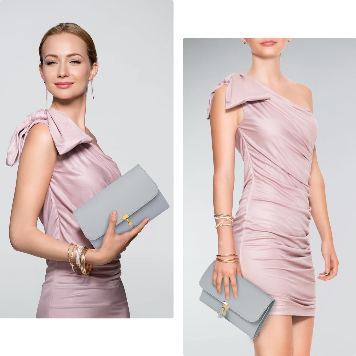 MATEIN Jewelry Travel Organizer for Women, Tangle Free Portable Leather Jewelry Storage Roll Bag Envelope Clutch, Waterproof Lightweight Jewelry Case Holder for Necklaces, Rings, Earrings, Bracelets