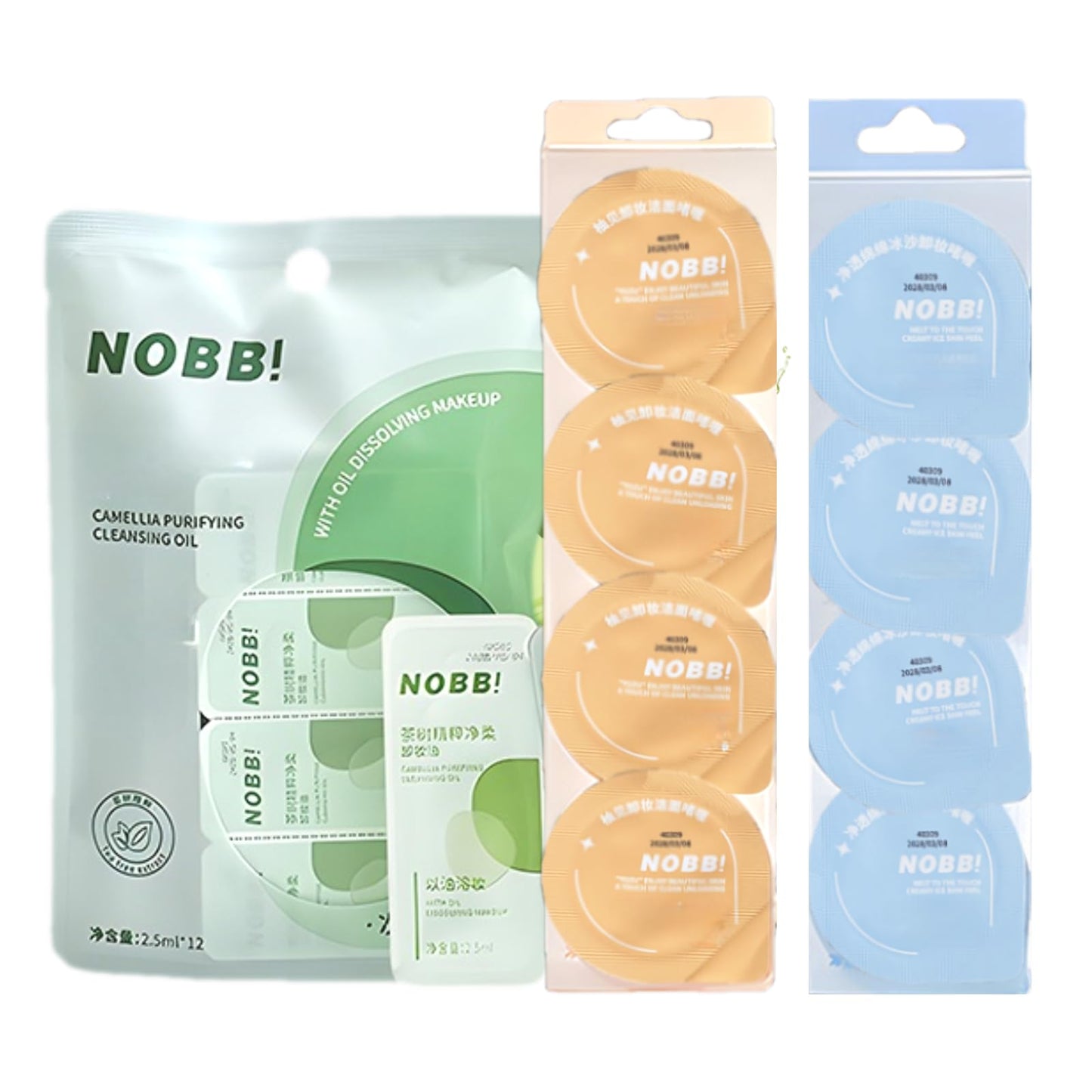 Okerker 20pc Deep Cleansing Blam for Face, Mini Makeup Remover Blam, Gentle Facial Makeup Remover, Moisturizing Pore Face Cleanser, Individually Packaged Travel Essential Makaup