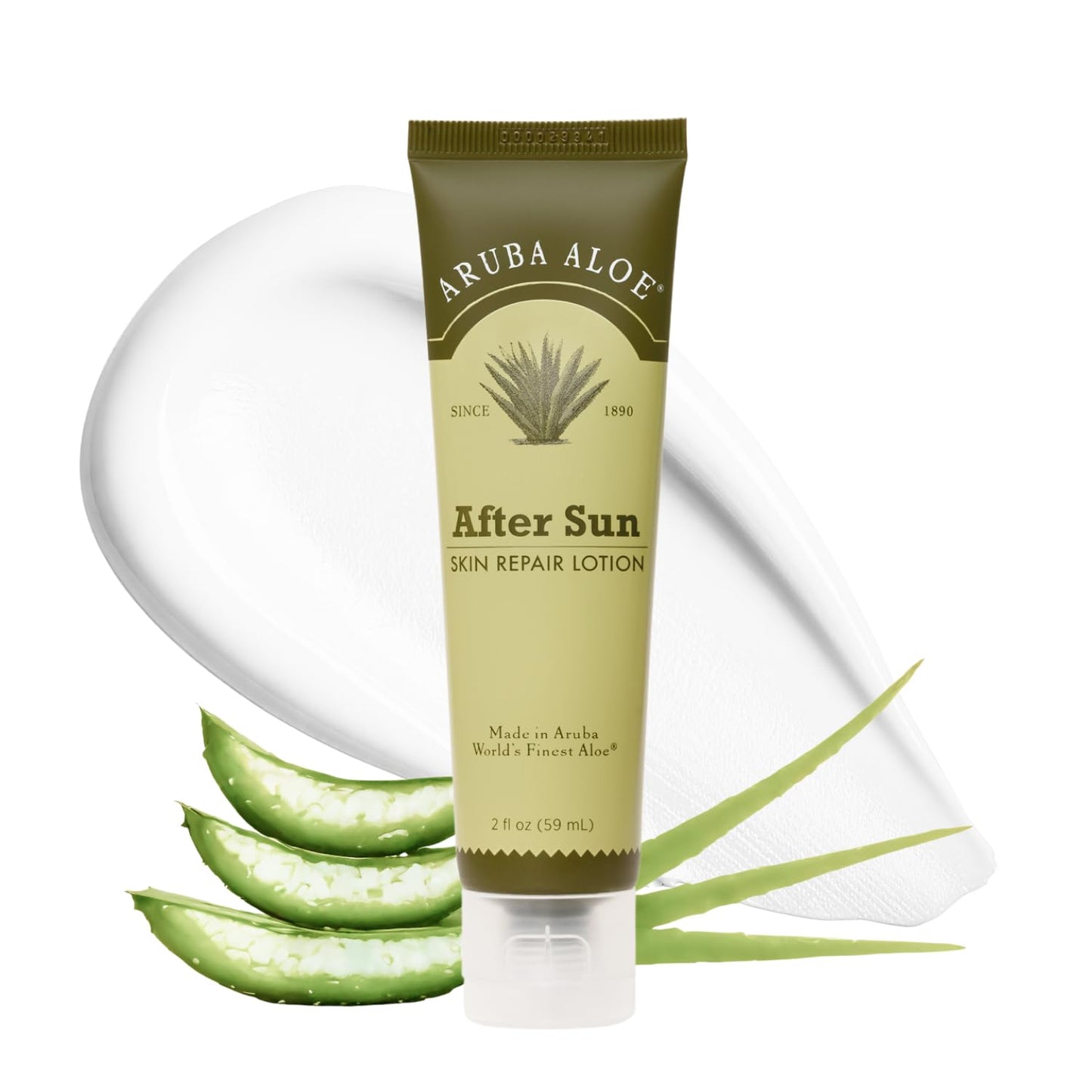 Aruba Aloe After-Sun Skin Repair Lotion - Hydrating and Soothing - Enriched with Aloe Vera - 2 oz Tube