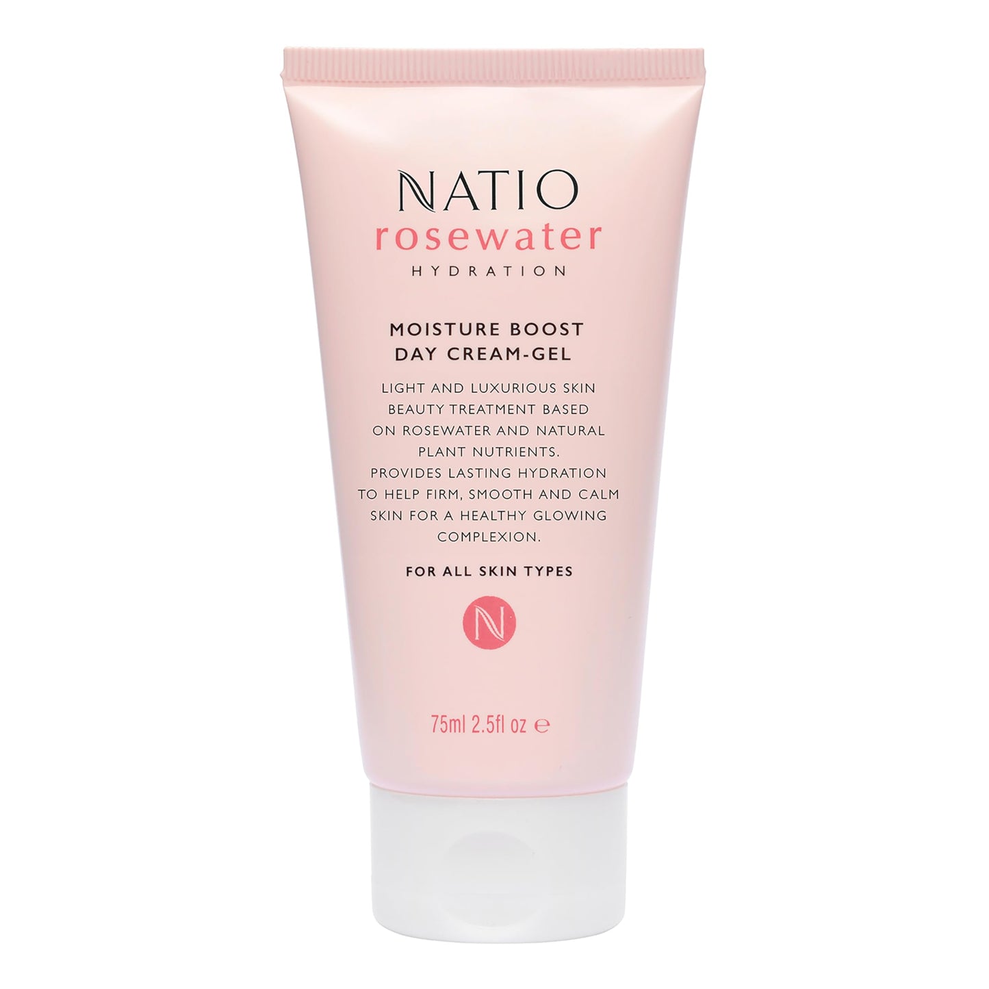 Natio Australia Rosewater Hydration Moisture Boost Day Cream-Gel, 2.5 oz - Face Cream with Shea Butter - Face Moisturizer for All Skin Types