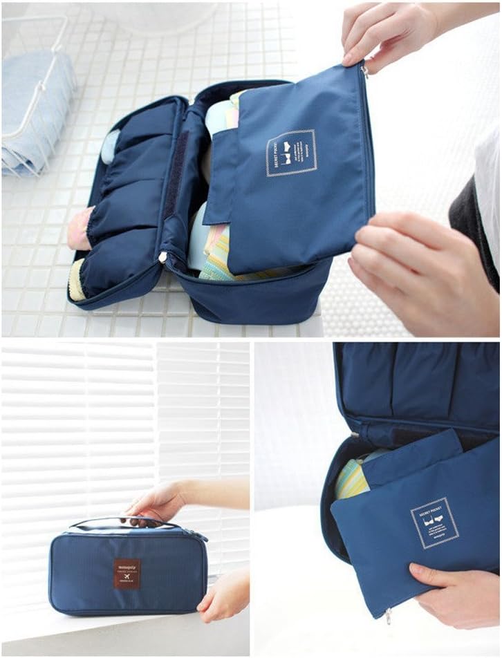 vanki 1 pc Portable Travel Drawer Dividers Closet Organizers Bra Underwear Storage Bag,Pink