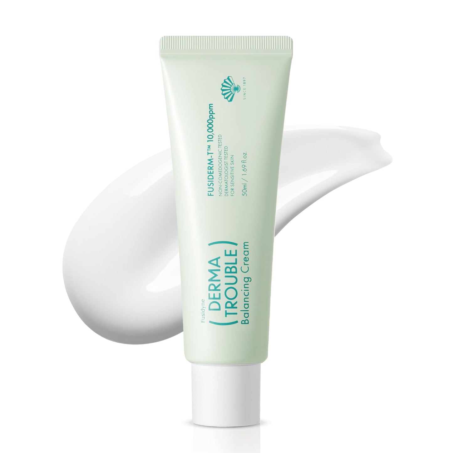 FUSIDYNE Derma Trouble Balancing Cream 1.7 fl oz | Skin Barrier & Oil Balancing Moisturizer for Sensitive, Blemish-Prone Skin | Korean Skincare with Fusiderm-T 10000ppm