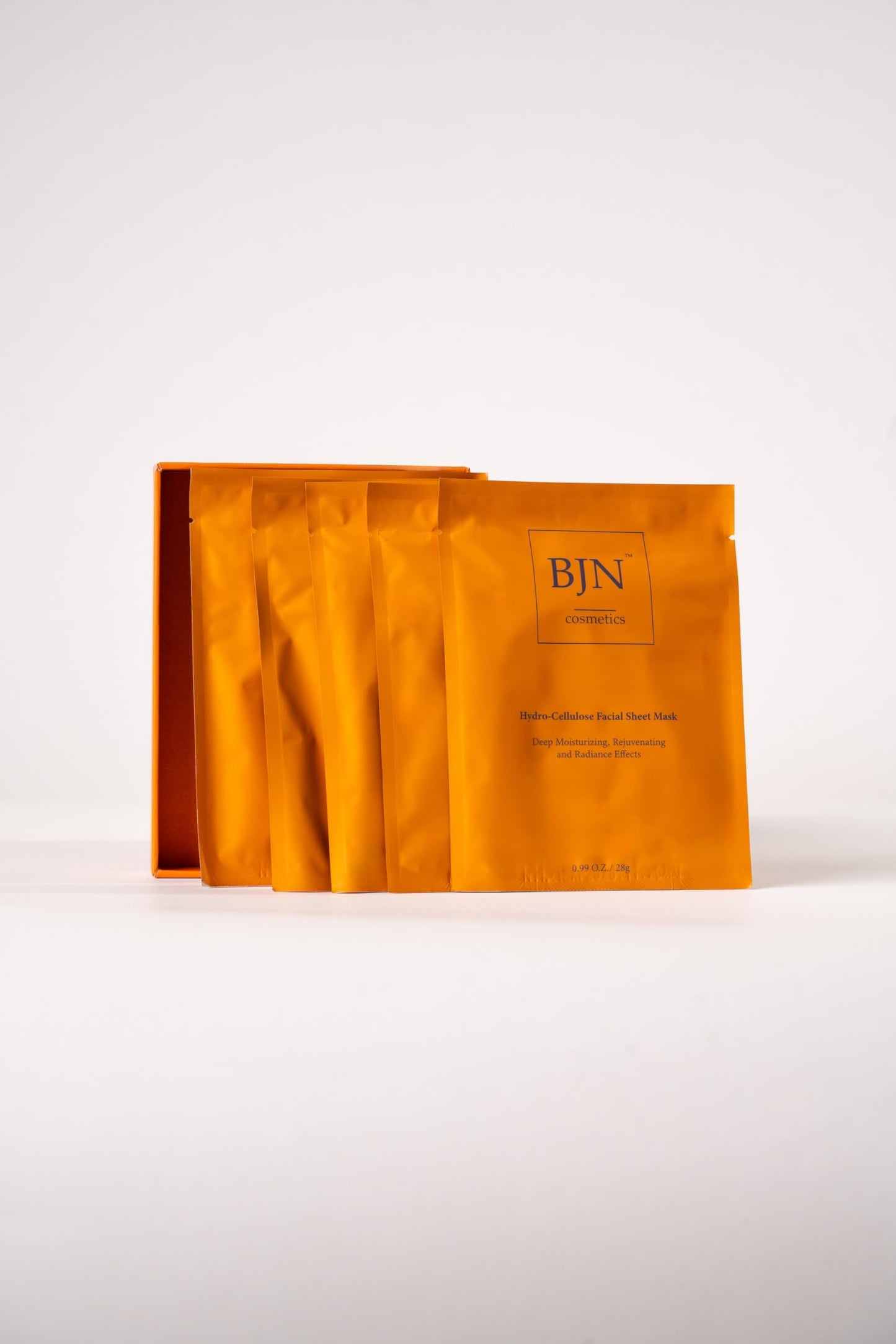 BJN Cosmetics Luxury (5pack) Hydro Cellulose Lotion Facial Sheet Masks for Skin Care & Beauty - Natural Ingredients for Deep Hydration, Moisturizing, Rejuvenation, and Radiance