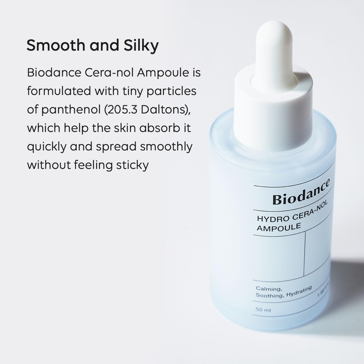 Biodance Hydro Cera-nol Ampoule, Intensive Moisturizing Serum, Deep Hydration & Soothing with Panthenol, Redness Reducing Serum, 1.69 fl. oz (50ml)
