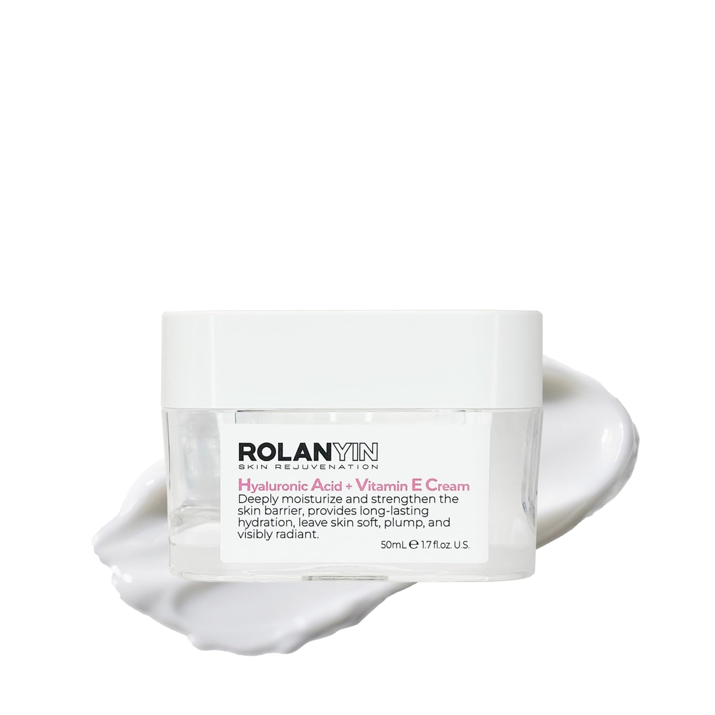 ROLANYIN Hyaluronic Acid + Vitamin E Cream for Deep Hydration and Moisturizing Nourishing Anti Aging Skin Repair Soothing and Revitalizing for Healthy Radiant Skin