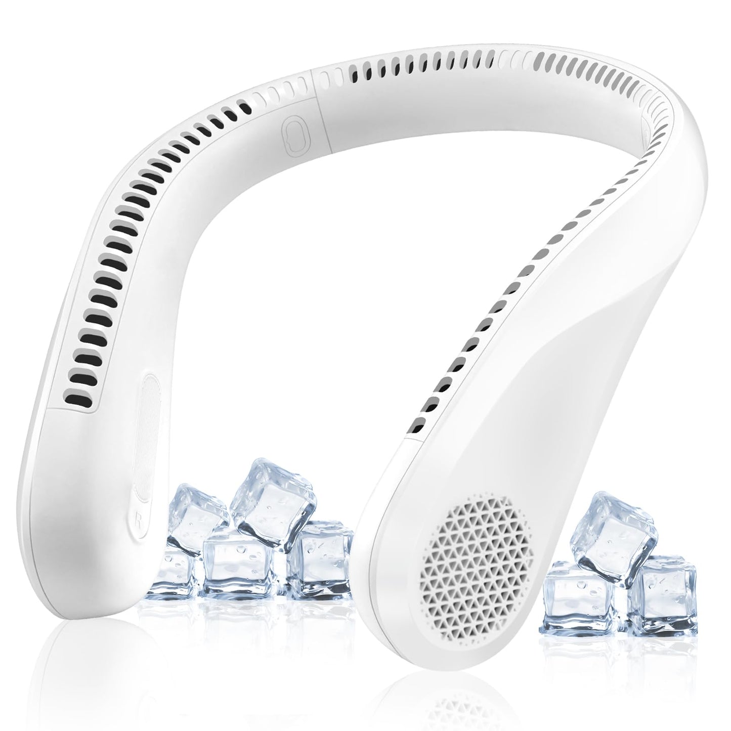 Portable Neck Fan Rechargeable, 360° Cooling Personal Fan Wearable Neck Fans, 4000mAh Personal Fans Portable Rechargeable, No Hair Twisting, Hands Free, Bladeless, Gift for Women Men Mother Father