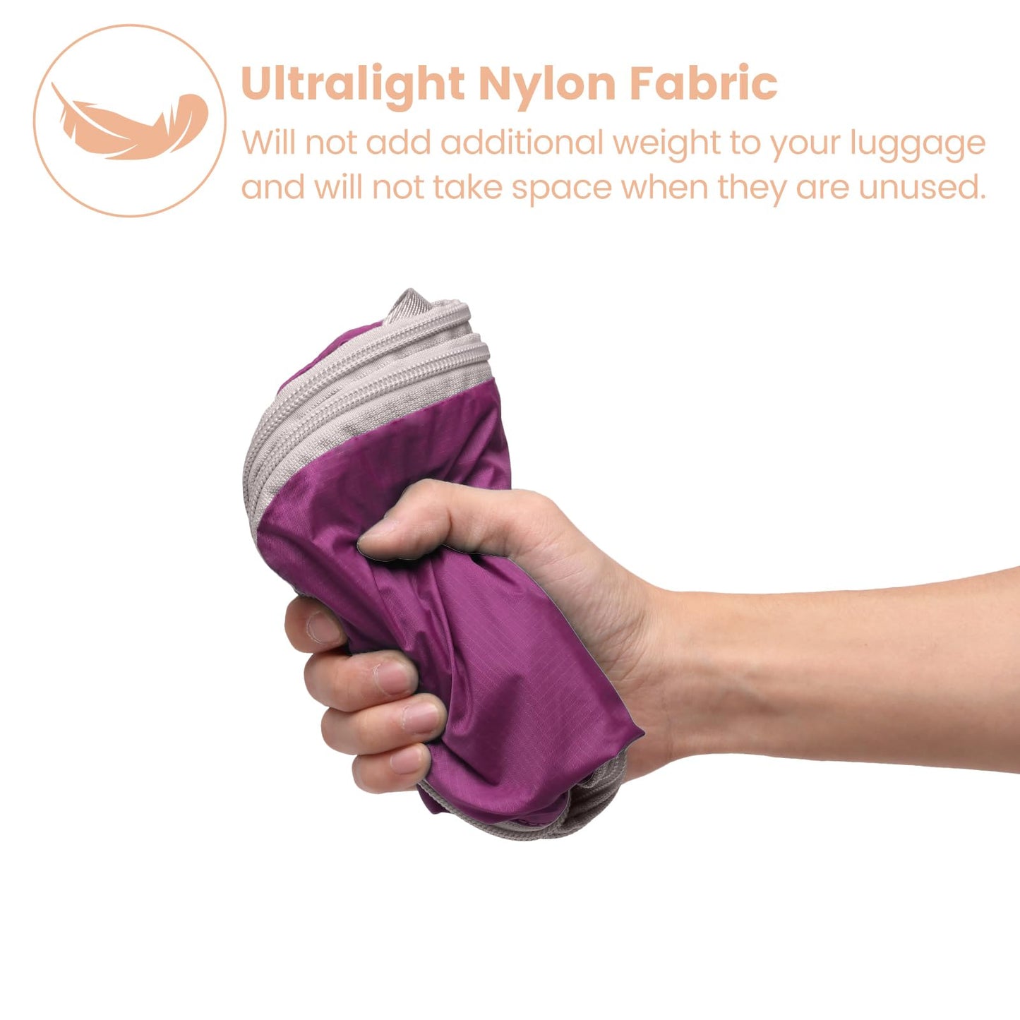 Cambond Compression Packing Cubes for Travel Women - 4 Pack Luggage Packing Organizers Vacation Travel Essentials Accessories Bags Compression Cubes for Carry on Suitcases, Purple