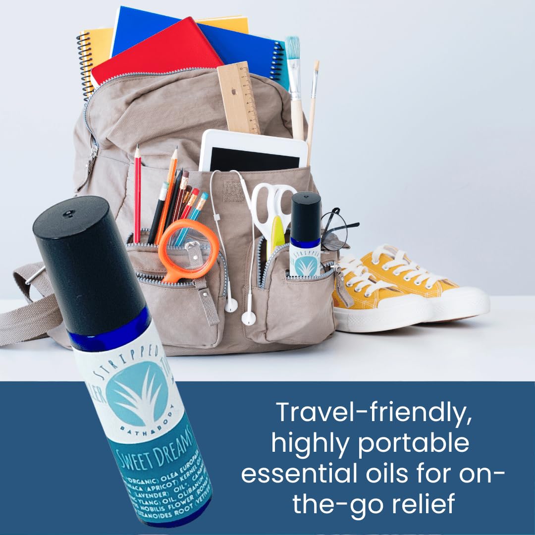 SWEET DREAMS Roll On Relaxation Aromatherapy | Night Time Unwind Support Blend w/Lavender, Neroli & Chamomile Essential Oils | Stocking Stuffer Idea